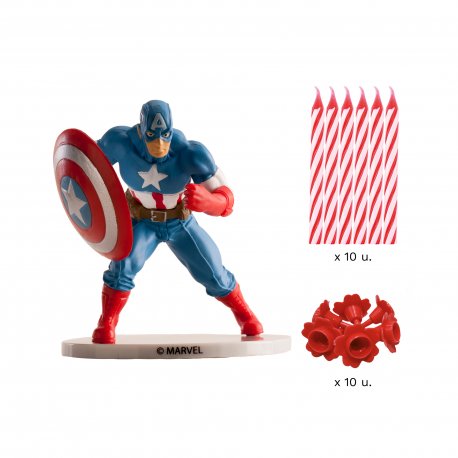 Pack Con Brochetas Capitan America para pastel