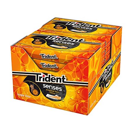 Chicles Trident Senses Tropical 12 paquetes