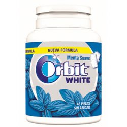 Chicles Orbit White Menta Suave Bote Sin Azúcar