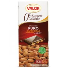 Valor Chocolate Puro con Almendra Sin Azúcar