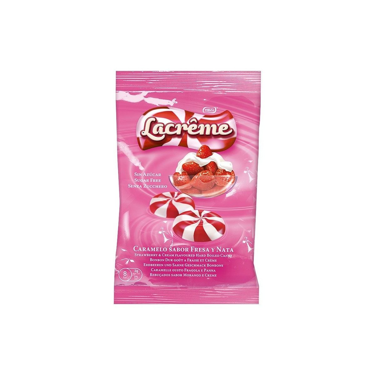 Vidal La Creme Fresa Nata Sin Azúcar - SuperChuches.com