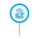 6 Toppers con Ositos Azul y Rosa