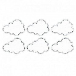 6 Pegatinas con forma de Nube